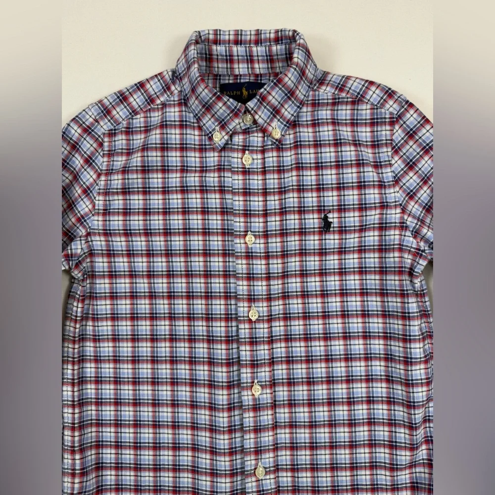 RALPH LAUREN‎ Boys’ Heavyweight Tartan Plaid Long Sleeve Casual Button Down 6